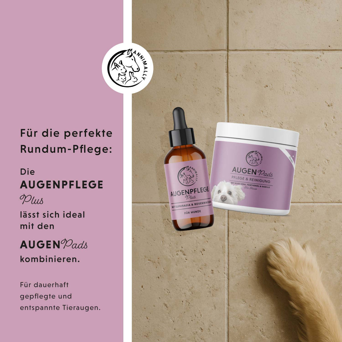 Augenpflege Plus mit Euphrasia & Rosenwasser für Hunde – Tierpflege | Annimally