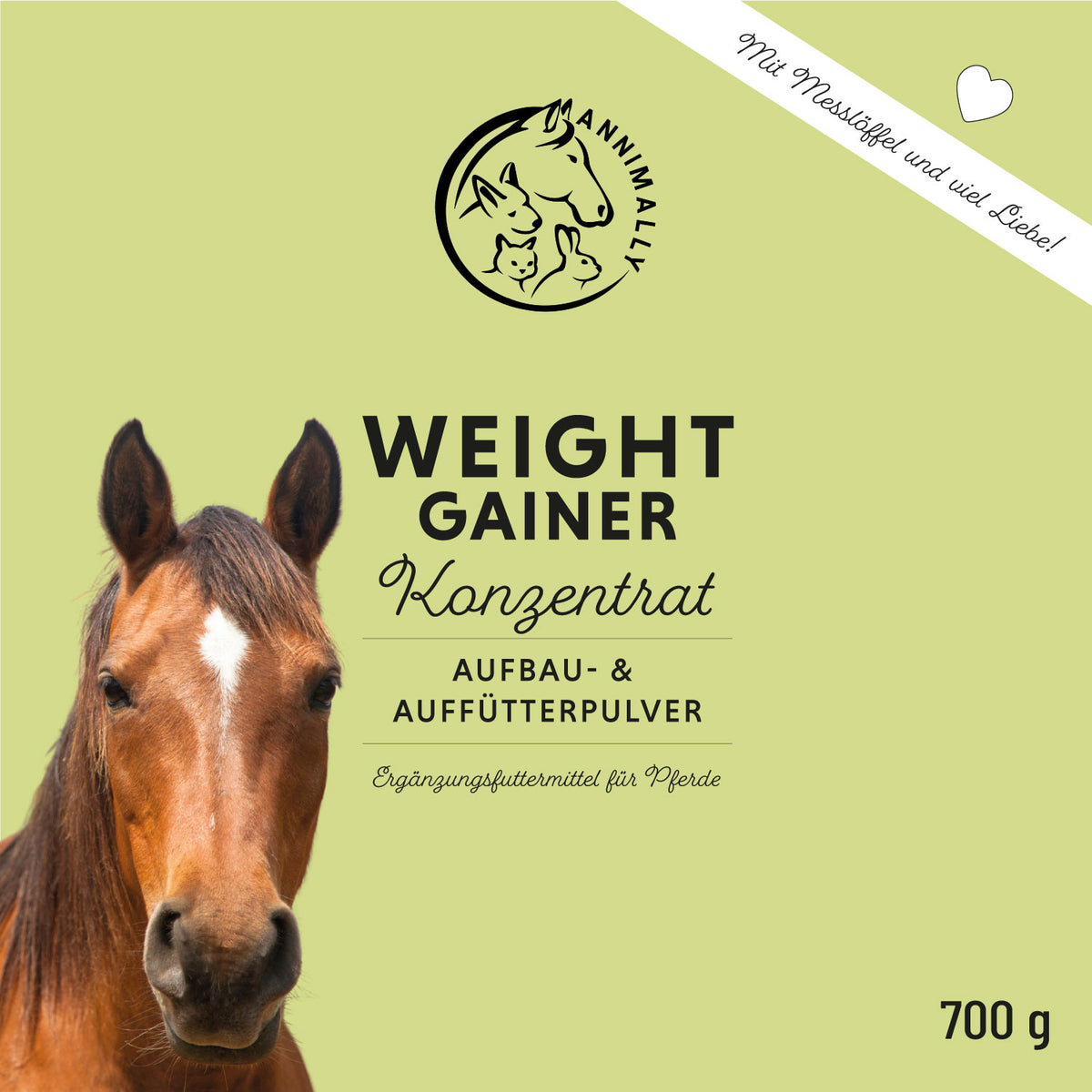 Futterergänzung für Pferde: Weight Gainer Konzentrat für gesunde Gewichtszunahme