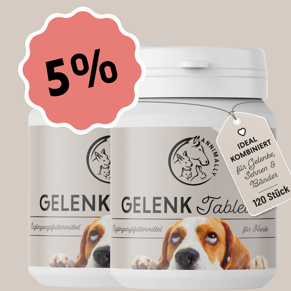 Gelenktabletten von Annimally – Nahrungsergänzungsmittel für Hunde