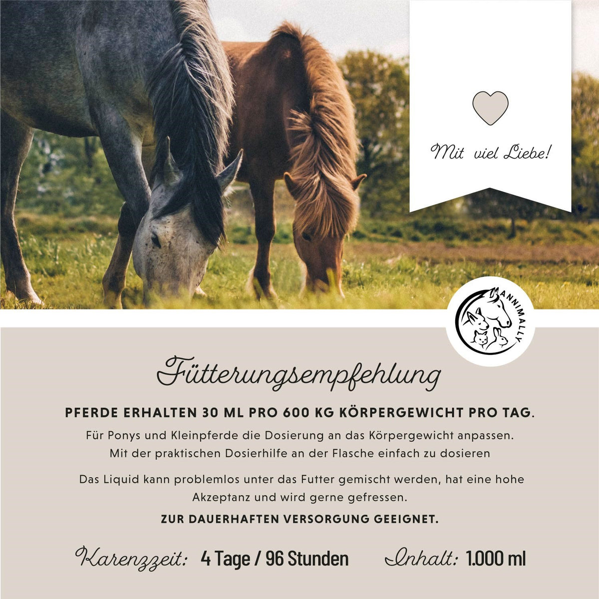 Gelenk Liquid von Annimally – Nahrungsergänzungsmittel für Pferde