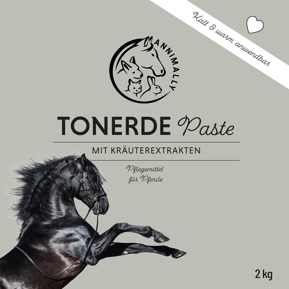 Natürliche Pflege für Pferde: Tonerde Paste mit Mineralerde, Arnika & Kamille