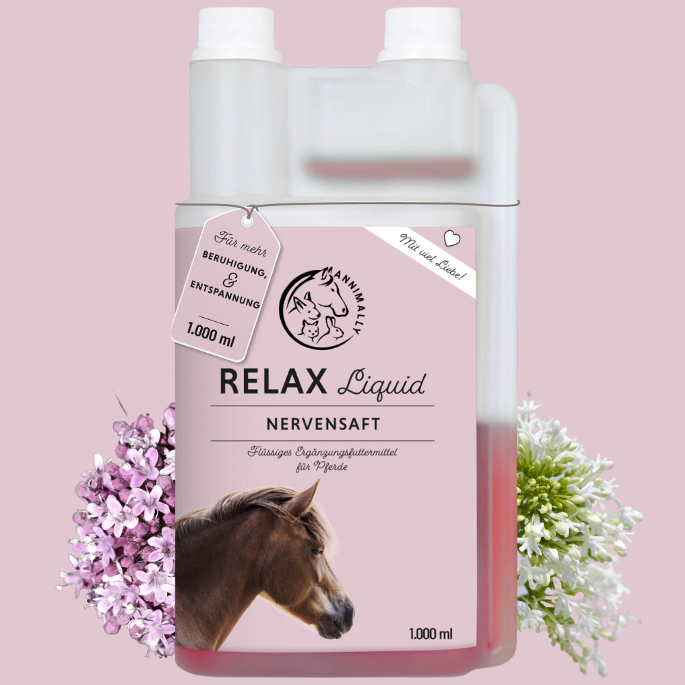 Relax Liquid für Pferde – Nahrungsergänzungsmittel zur natürlichen Beruhigung | Annimally